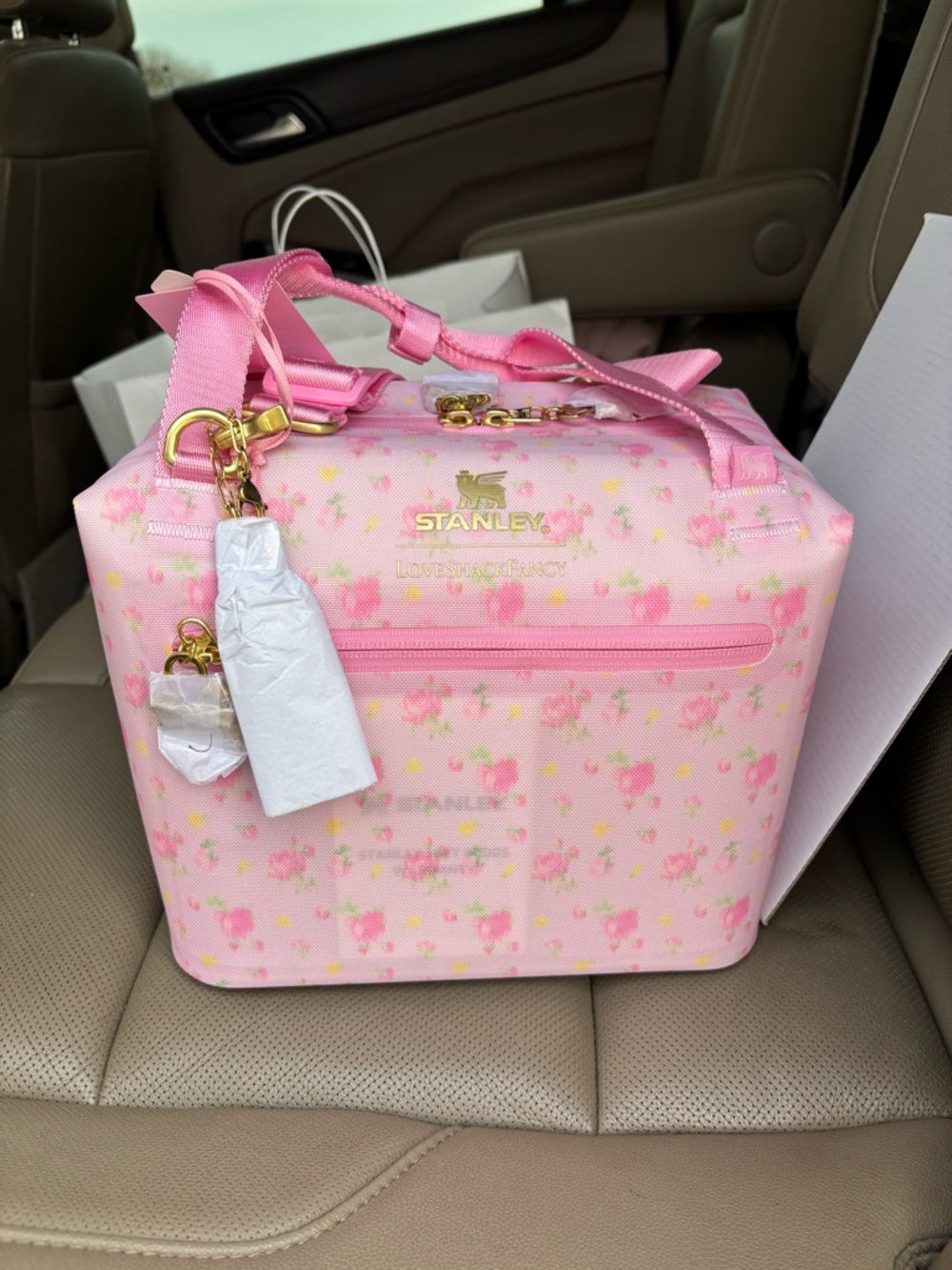 NWT Stanley X Love Shack fancy Pink Floral Insulated Tote Cooler